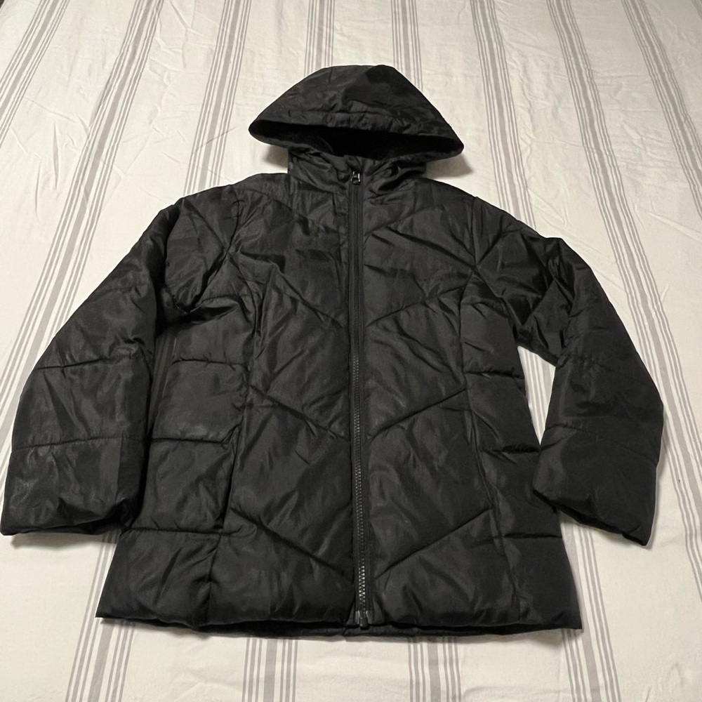 Girls Swiss Tech Girls Heavyweight Faux Fur Lined Long Puffer Jacket - Black
